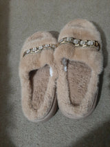 Skin Stones Fluffy Slippers | Women Shoes | Sandals & Flats | Size: 37 | New