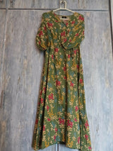 Saya | Olive Green Lawn Kurta | Women Branded Kurta | XSmall | Worn Once