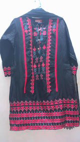 Black Embroided Kurta with Dupatta | Women Locally Made Kurta | Large | Preloved