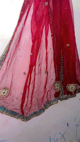 Embroidered Duppata | Women Accessories | Duppatas & Shawls | Red | Large | Preloved