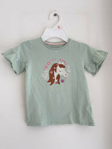 Mothercare | Kids | Girls Tops & Shirts | Size: 5 to 6 Yrs | Green & Pink | Preloved