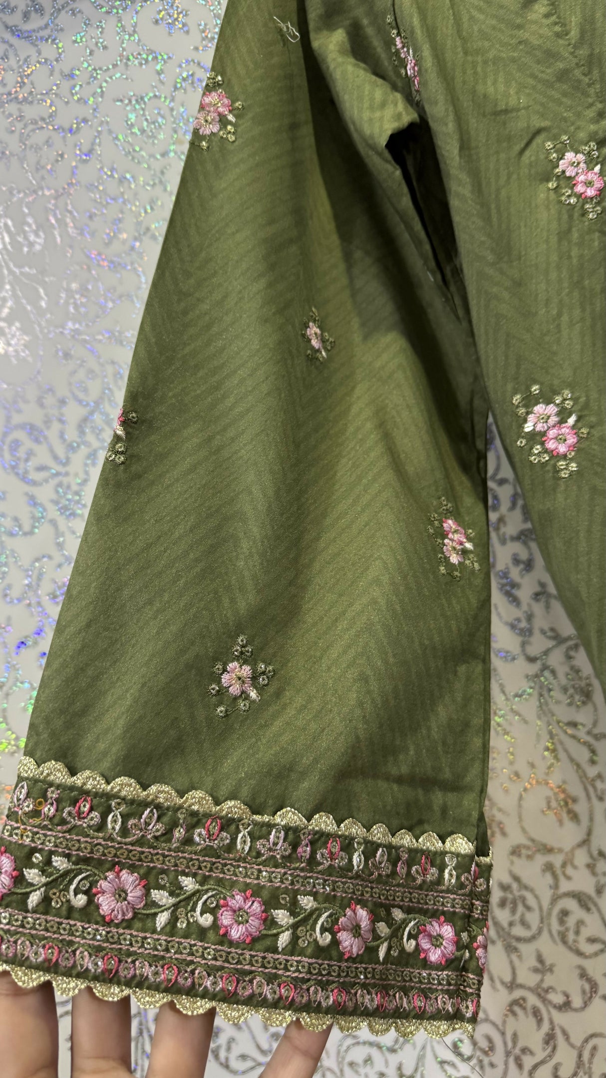 Bin Saeed | Women Branded Kurta | Green Kurta | Medium | Brand New