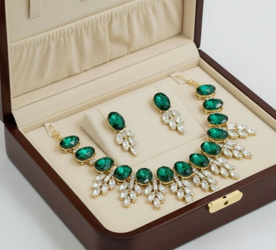 Oval Pear Necklace Set-059 | Women Jewelry | Wedding Jewelry & Sets | Brand New