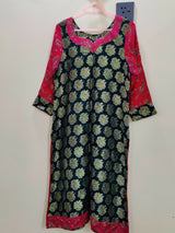 Black Banarsi Kurti | Women Locally Made Formals | Large | Worn Once