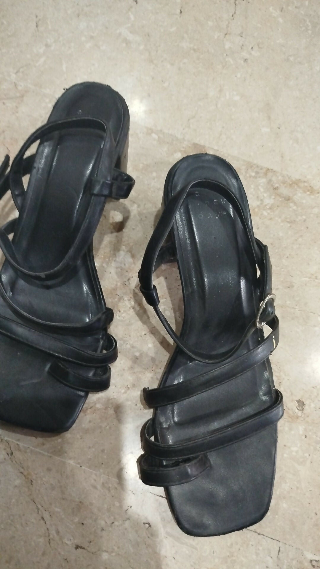 Sandal Heel Black | Women Shoes | Size USA 9 | Worn Once