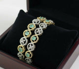 Round Stone Flower Bangle Set-00001 | Women Jewelry | Bangles/Bracelets | Brand New