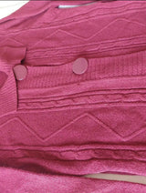 Maroon Knit Cardigan | Women Sweaters & Jackets | Small | New