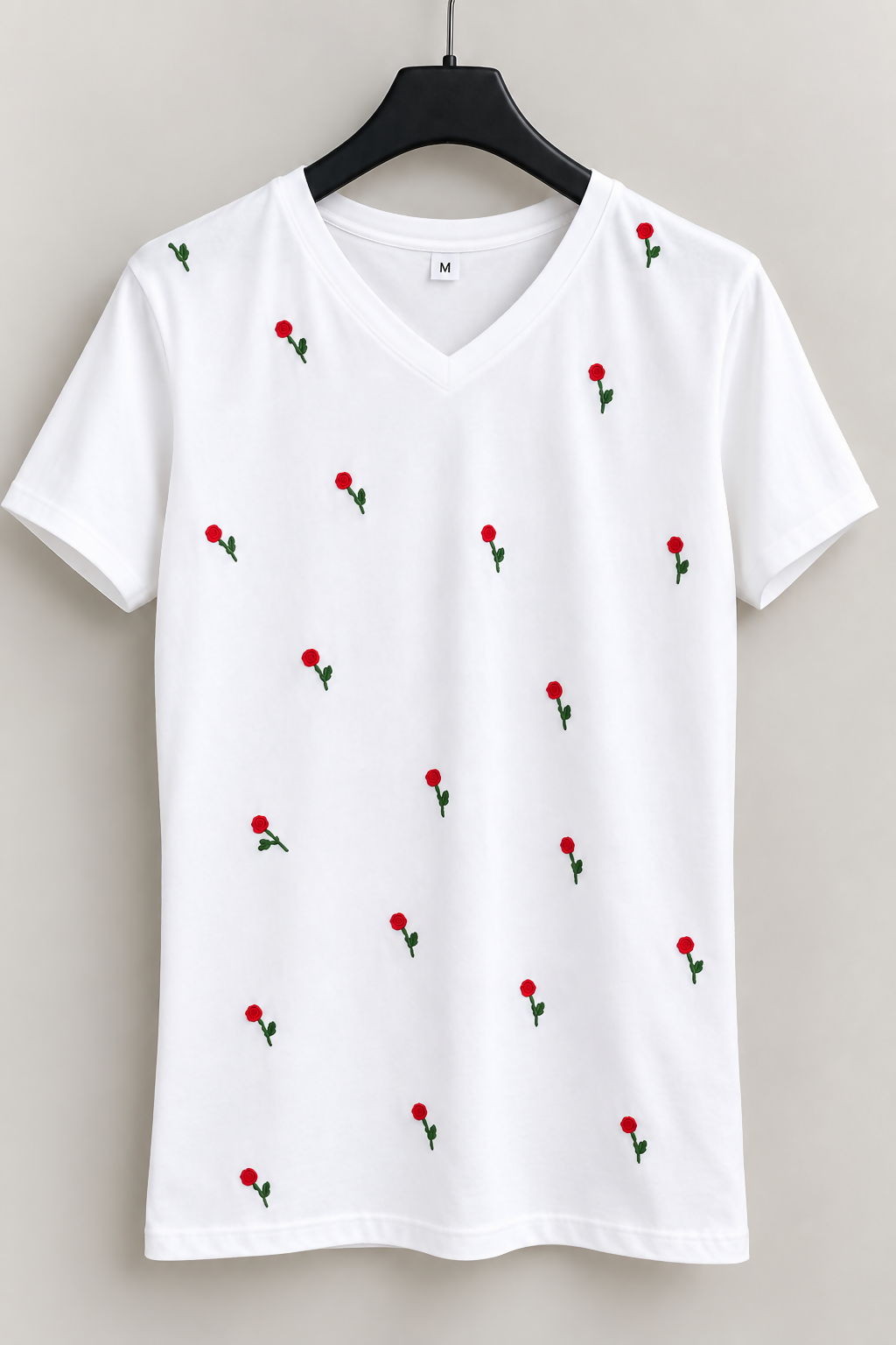 Embroidered T-Shirt | Women Tops & Shirts | White | Medium | New