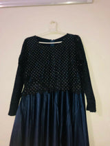Black & Blue Maxi | Women Frocks & Maxis | Small | Worn Once