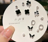 Pack of 7 pairs of earrings & flower stud (752-909) | Women Jewelry | Earrings | New