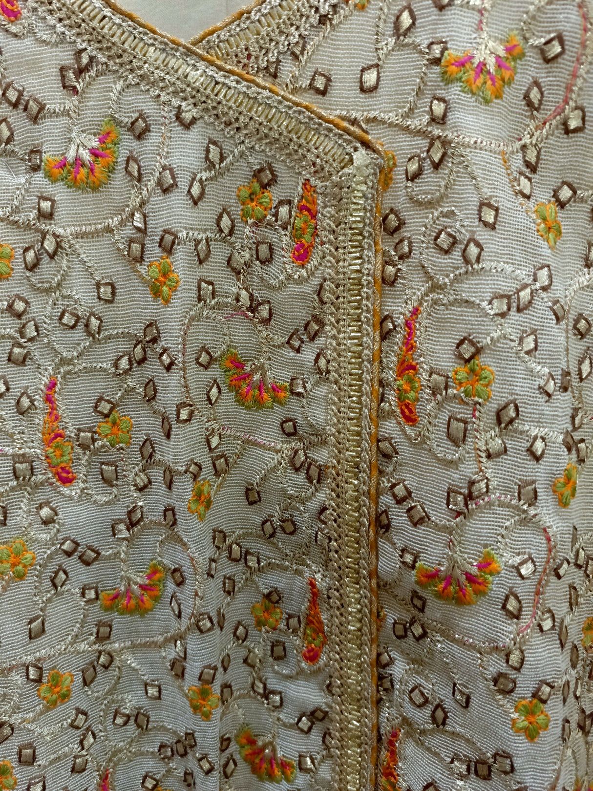 Fancy Cotton Net Dress | Women Locally Made Kurta | Medium to Large | Worn Once