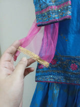 Embroidered Three Piece Lawn Ghrara | Girls Shalwar Kameez | Size:32 (9 to 12 years) | Preloved