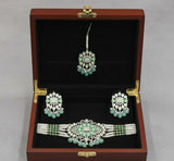 Rectangle Tear Pearl Drop Choker Set-00260 | Women Jewelry | Wedding Jewelry & Sets | Brand New