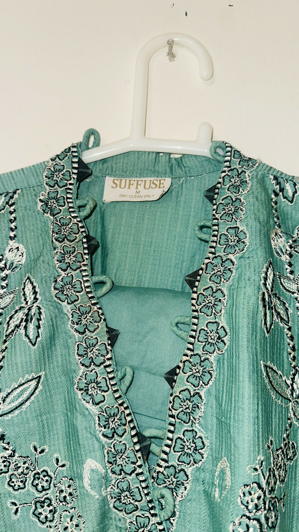 Sana Yasir | Women Branded Kurta | Medium | Teal Green | Preloved