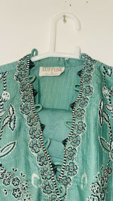 Sana Yasir | Women Branded Kurta | Medium | Teal Green | Preloved