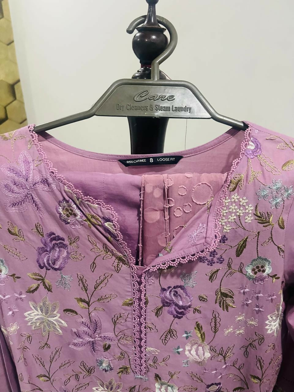 3PC Stitched Embroidered Suit | Women Locally Made Kurta | Small | Preloved