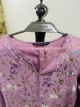 3PC Stitched Embroidered Suit | Women Locally Made Kurta | Small | Preloved