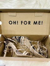Zaha | Beige Snake Heels | Women Shoes | Size 37 | Worn Once