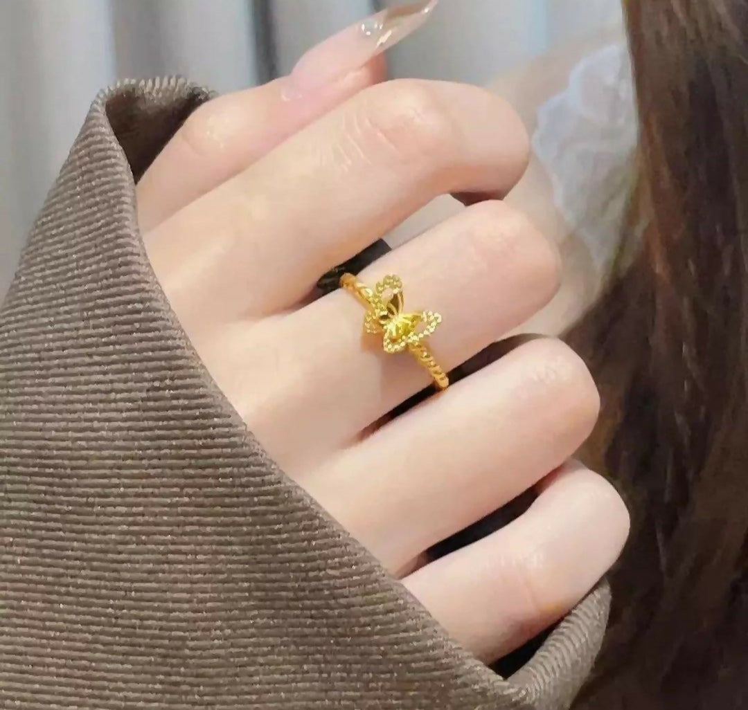 Double Butterfly Ring Adjustable-00777 | Women Jewelry | Rings | Brand New