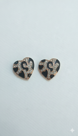 Opulent Heart Shaped Studs | Women Jewelry | Earrings | Medium | New
