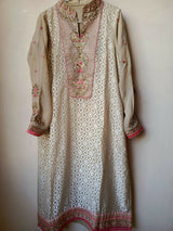 Chiffon 3PC Stitched Suit | Women Locally Made Kurta | Medium | Preloved