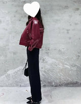 Unisex Faux Leather Jacket | Men Jackets & Coats | Small | Brand New Cherry Red Faux Leather Jecket