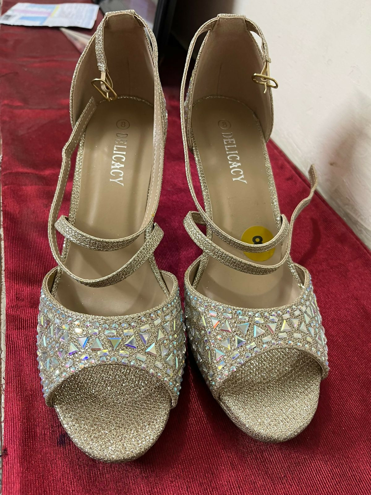 Delicacy(USA) | Fancy Gold Heels | Women Shoes | Size: 8 | New