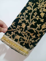 Peach Saree with Velvet Blouse | Women Sarees | Women Locally Made Formals | X Large | Preloved