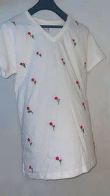 Embroidered T-Shirt | Women Tops & Shirts | White | Medium | New