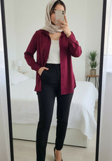 Maroon Stylish Western Top | Women Tops & Shirts | XSmall | Preloved