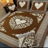 4 PC Velvet Jacquard Bedsheets | Home decor & accessories | King size | Brand New