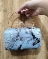 Ice Blue Saree | Women Locally Made Formals | Small | Worn Once