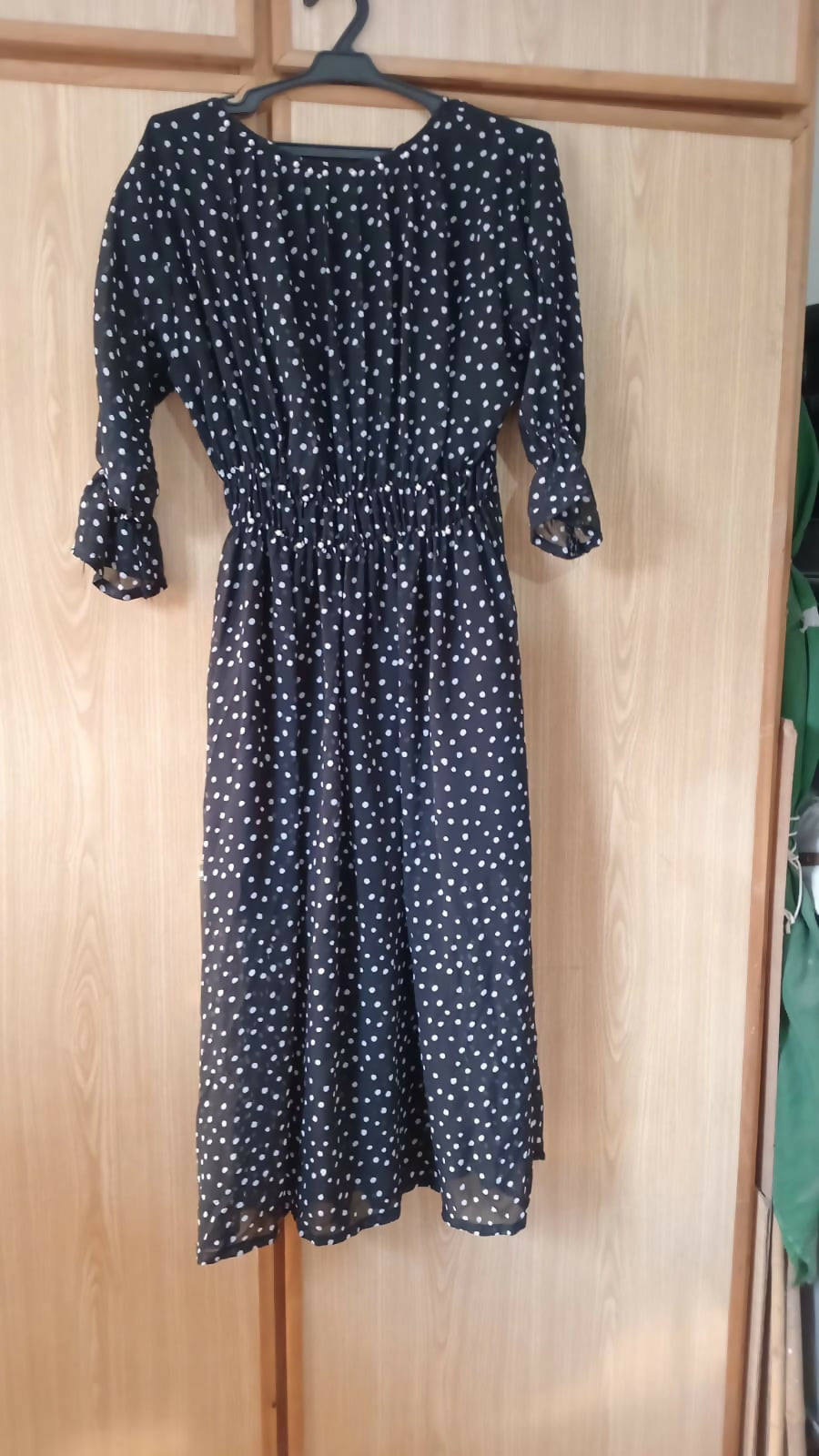 Polka Dot Maxi | Women Frocks & Maxis | Black | XSmall | Worn Once