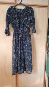 Polka Dot Maxi | Women Frocks & Maxis | Black | XSmall | Worn Once