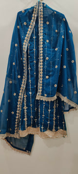 Royal Blue Embroidered Dress | Women Locally Made Formals | Medium | Worn Once