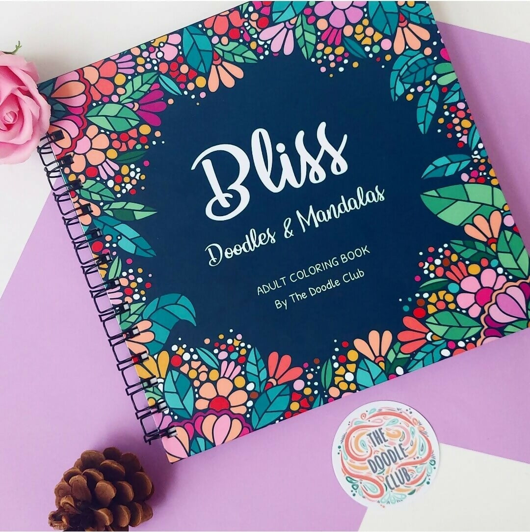 Bliss (Doodles & Mandalas) - Adult Colouring Book | For Your Home | Books | New
