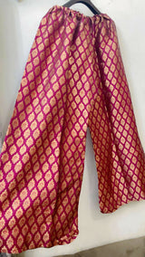 Maroon Banarsi Flapper | Women Bottoms & Pants | Large | Preloved