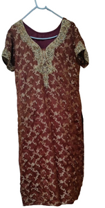 Mehroon fancy Kurta | Women Locally Made Formals | Medium | Worn Once