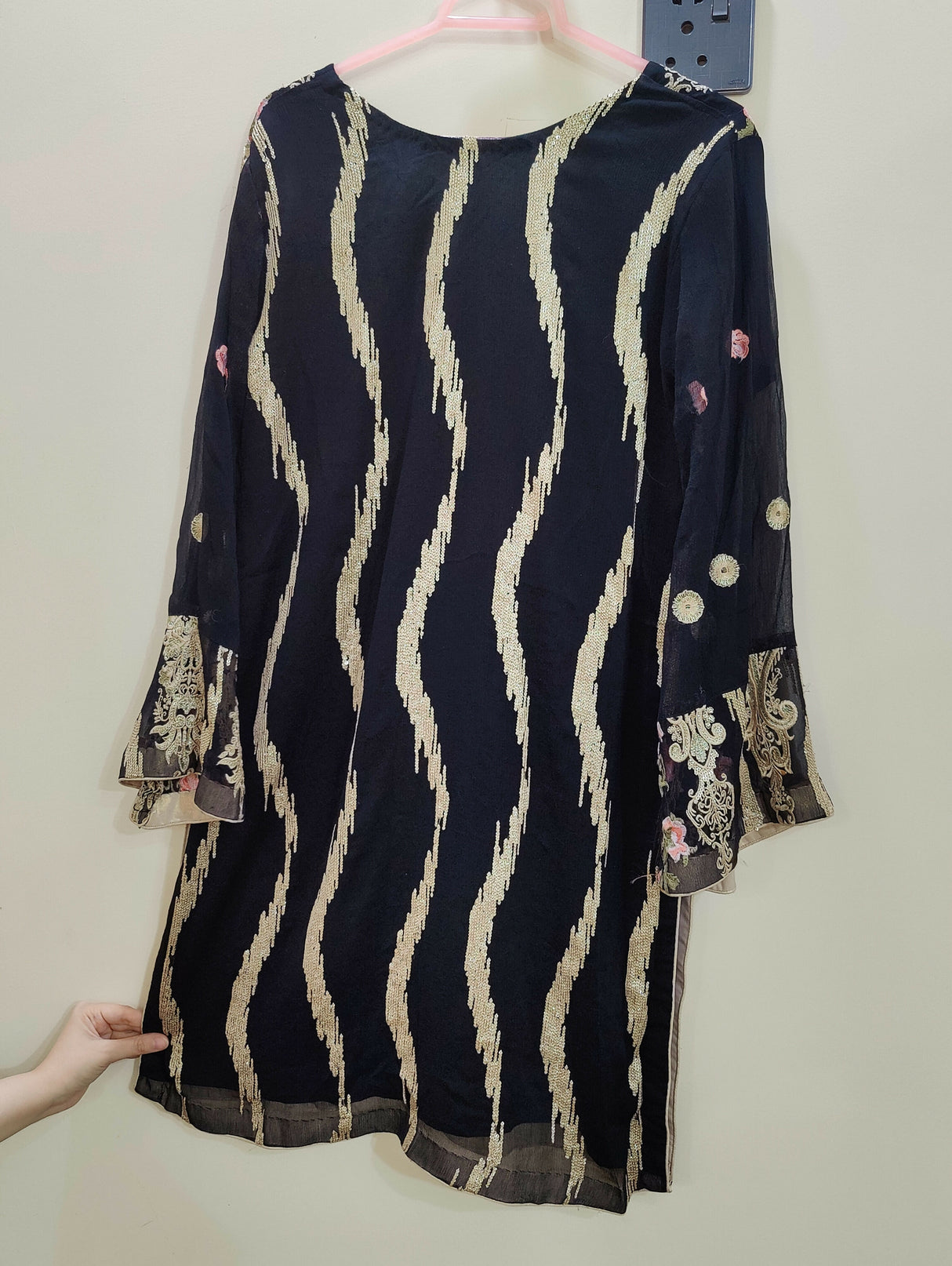 Black Embroidered 2Pcs | Women Locally Made Formals | Large | Worn Once