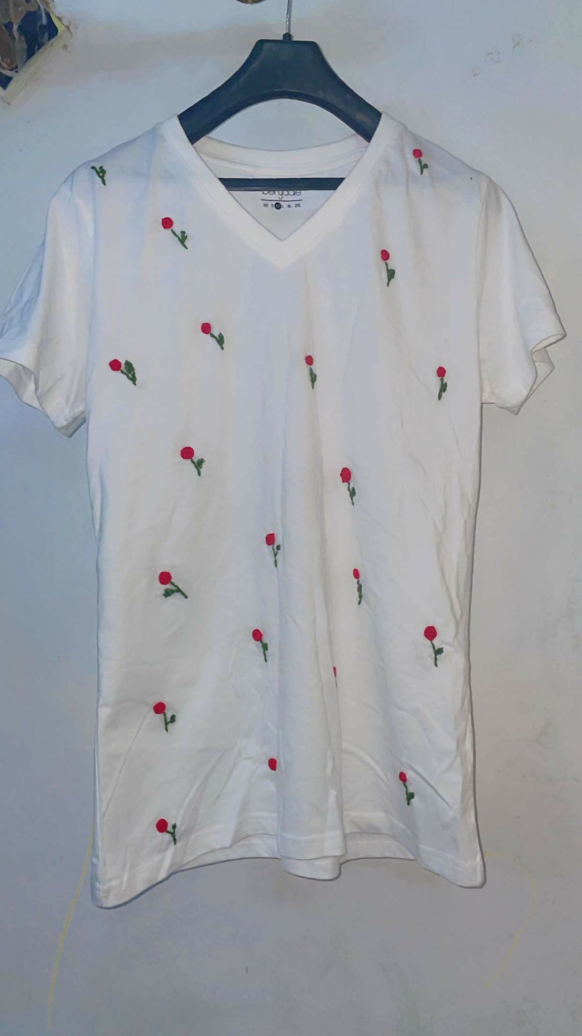 Embroidered T-Shirt | Women Tops & Shirts | White | Medium | New