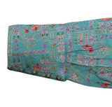 Bareeze |Turquoise Lawn Karandi Shirt Trouser | Women Branded Shirt Trouser | Size Medium | Worn Once