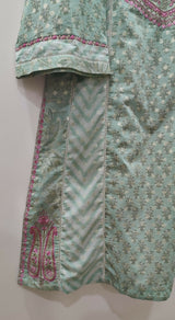 Ethnc | Women Branded Kurta | Light Green | Medium | Worn Once