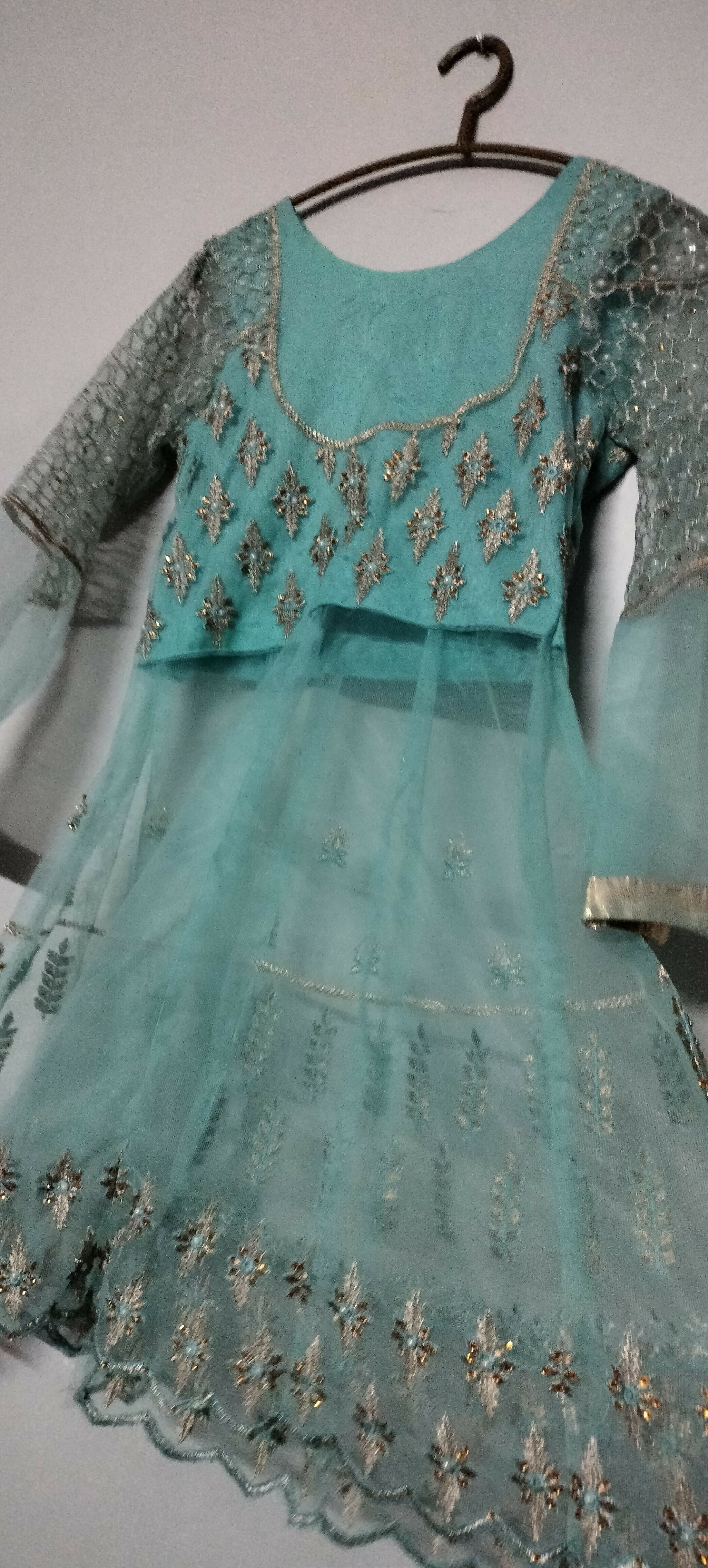 Embroidery Sharara | Women Locally Made Formals | Small | Worn Once