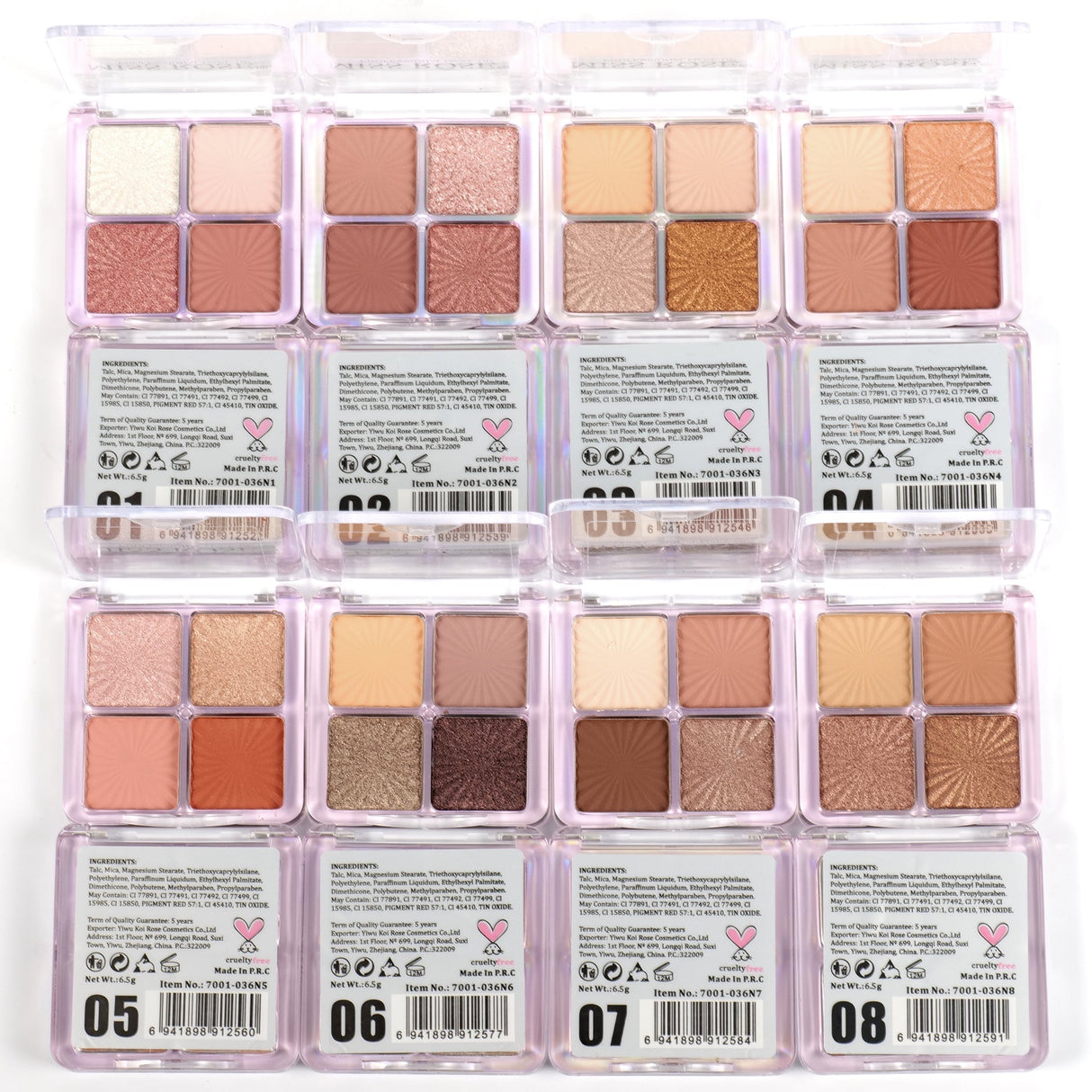 Buy Miss rose Illusory Ice Cube 4-Color Eyeshadow Palette Z1 in Pakistan