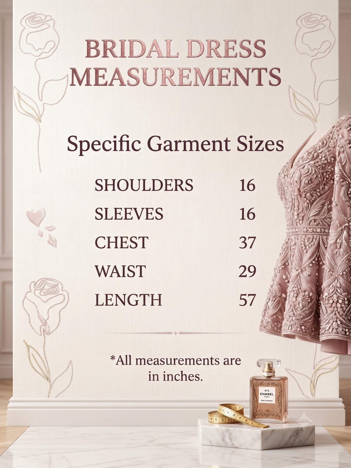 Stunning Mauve Bridal Dress | Women Bridals | Small | Worn Once
