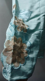 Embroidered Blue 3Pcs | Women Locally Made Formals | Medium | Preloved