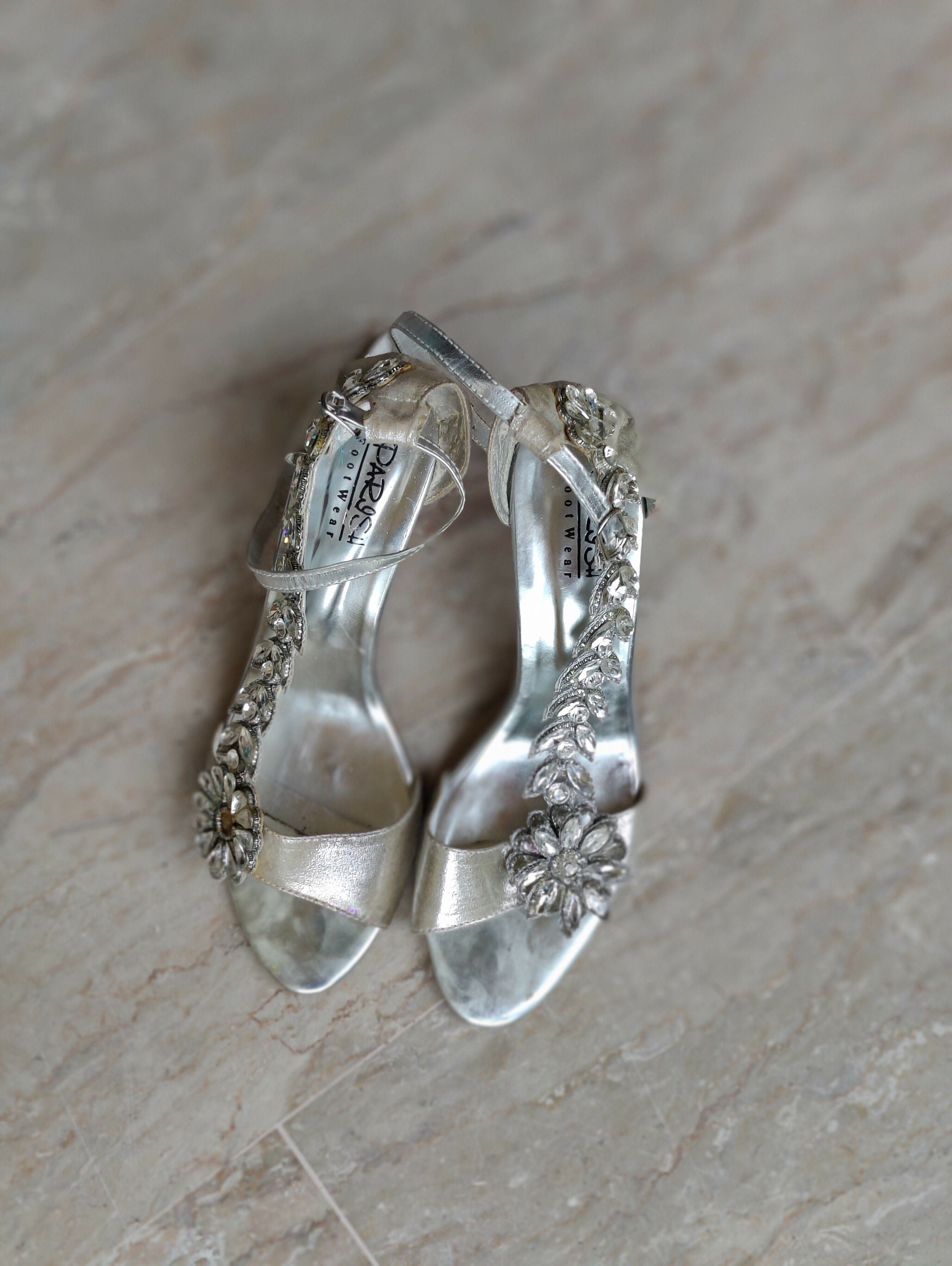 Silver Fancy Heels | Women Shoes | Size: 9 | Preloved