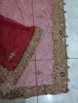 Elegant Red Hand Embroidered Bridal Dress | Women Bridals | XSmall | Worn Once