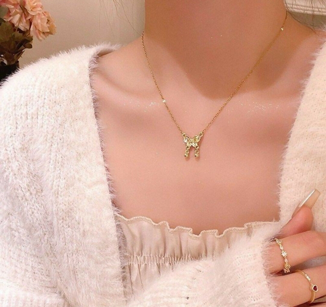 Trendy Casting Butterfly Necklace-00313 | Women Jewelry | Necklaces & Pendants | Brand New