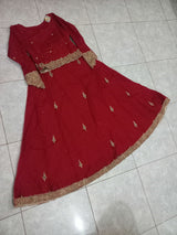 Elegant Red Hand Embroidered Bridal Dress | Women Bridals | XSmall | Worn Once
